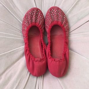 F21 Red Sparkle Flats